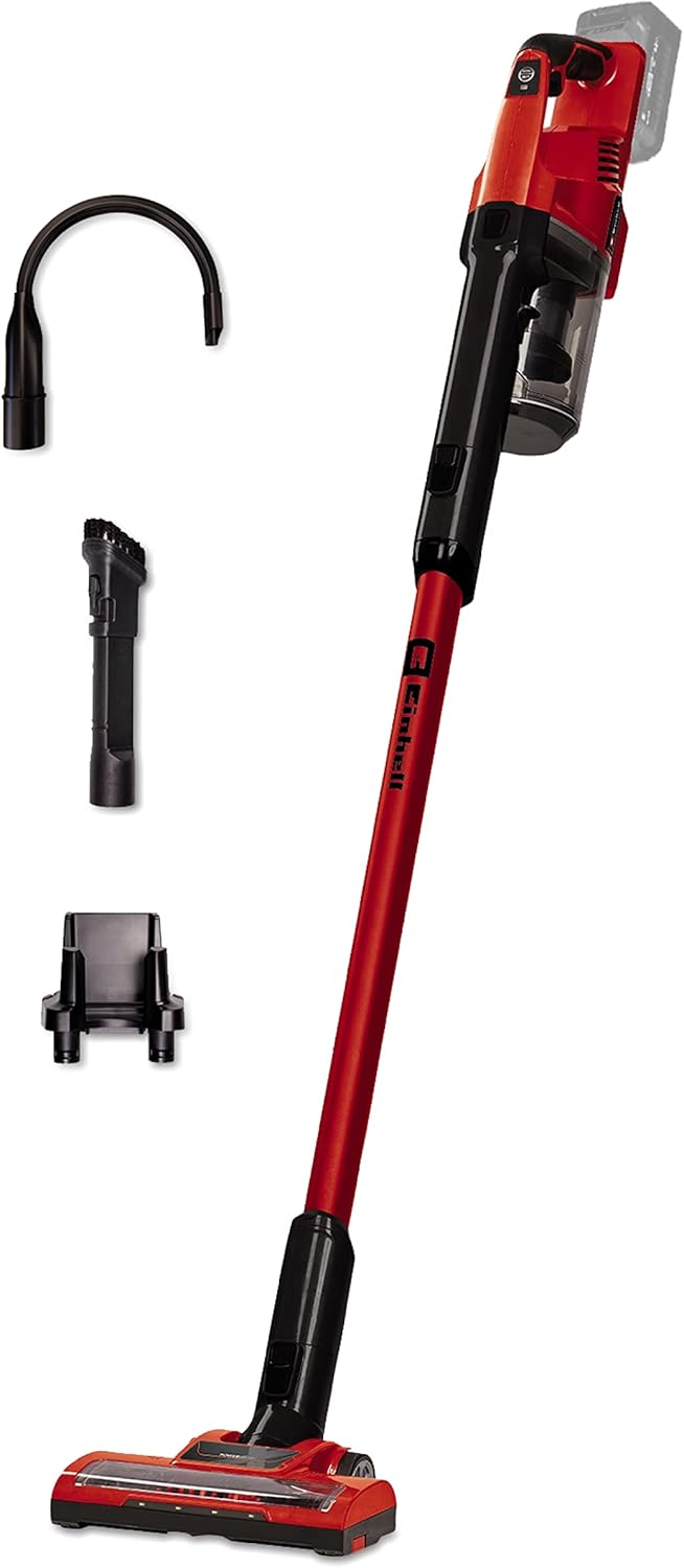 Einhell Akku-Stielstaubsauger TE-SV 18 Li-Solo Power X-Change (Li-Ion, 18V, unbegrenzte Laufzeit Dank Wechselakku-System, beutellos, Zyklontechnologie, Boost-Mode, 3-Fach Filtersystem)