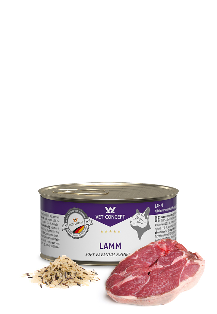 Katzenmenü Lamm