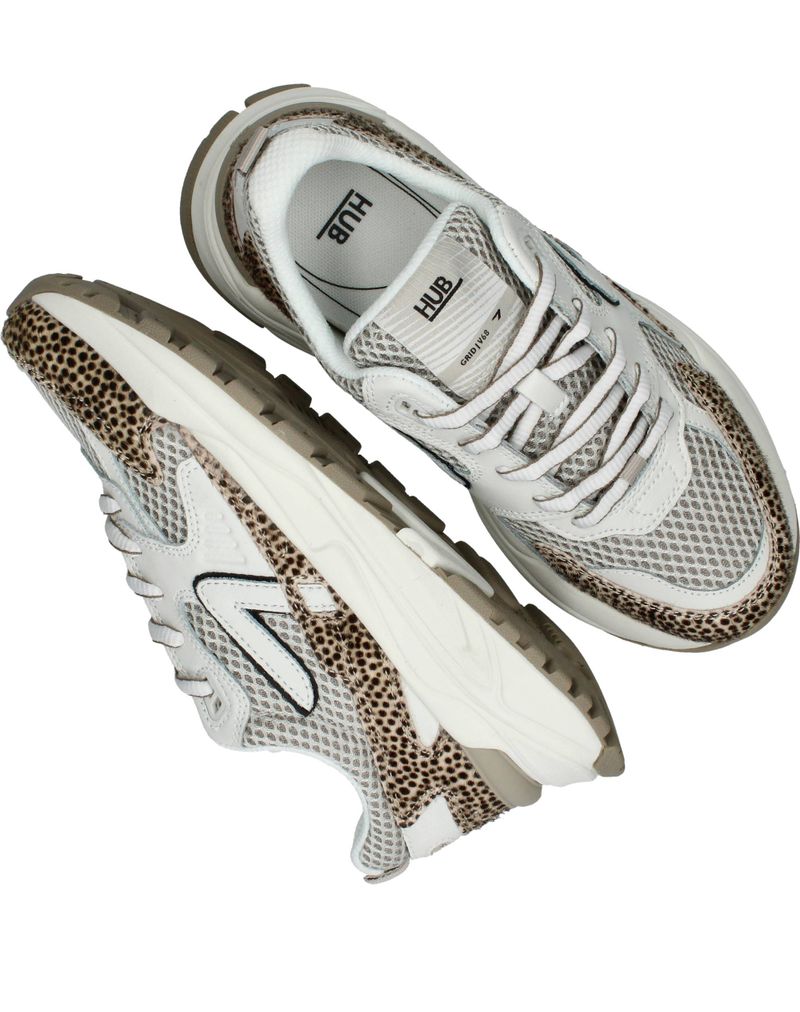 HUB Grid M52 Sneakers Beige Dames
