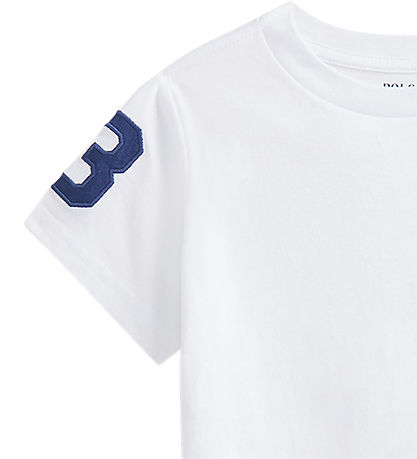 Polo Ralph Lauren T-Shirt - Weiß m. Navy