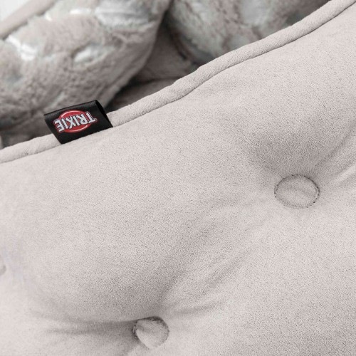 Cama em forma de caverna Trixie Feather Grey para cães