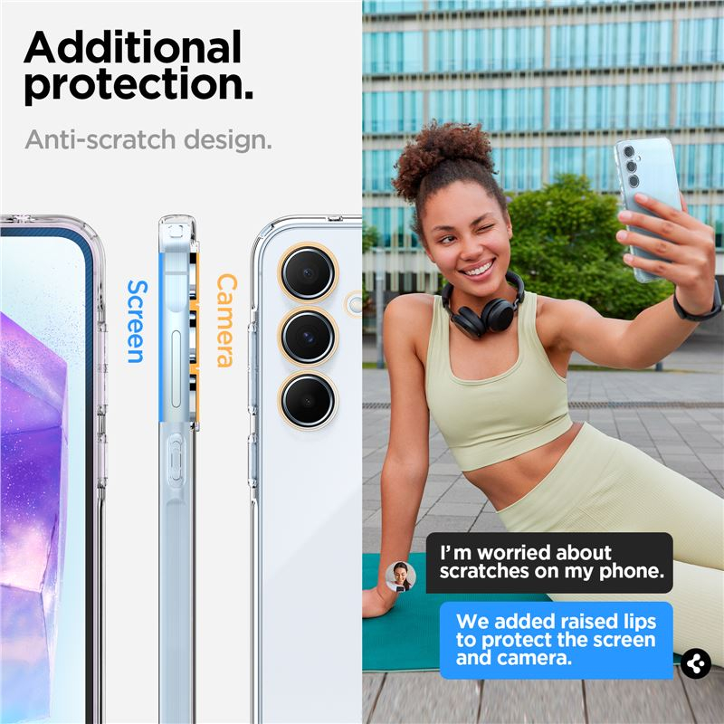 Samsung Galaxy A55 Liquid Crystal Case Gummi Hülle (ACS07537) - Transparent
