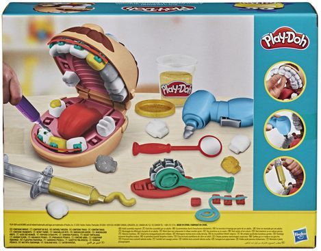Play-Doh - Drill 'n Fill - Tandartsspeelgoed - 8 Potjes Boetseerklei - Niet Giftig - Verschillende Kleuren