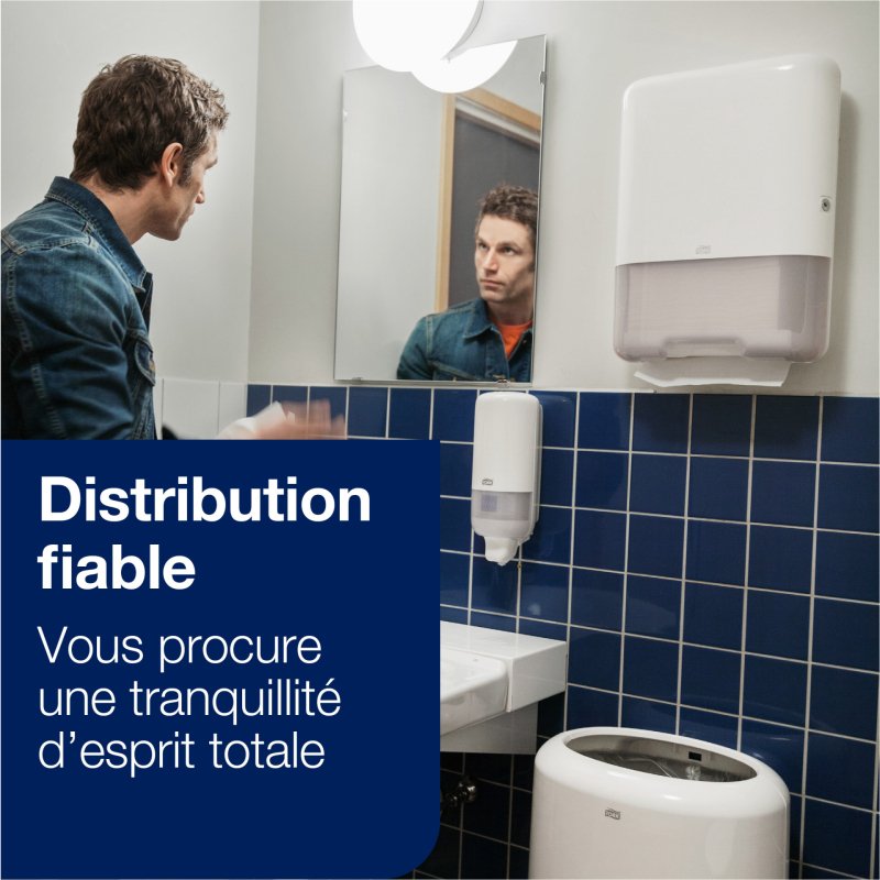 Distributeur Tork pour Essuie-mains pliés en V ou en C, H3 pour papier d'essuyage