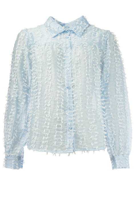 NED blauwe dames blouse