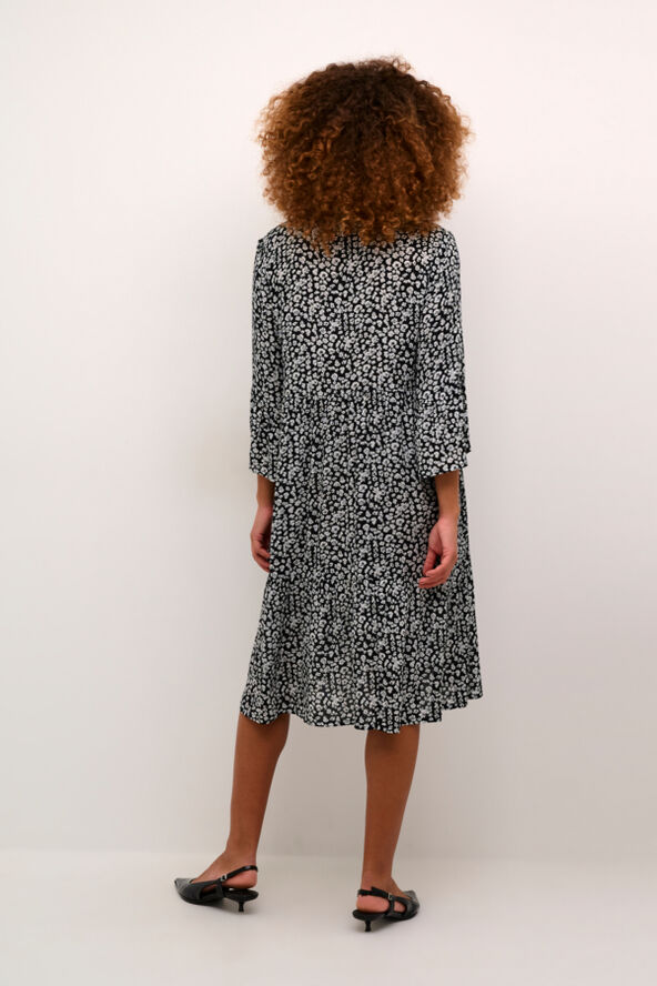Kaffe KAhera Amber Dress Printed Black / chalk flower