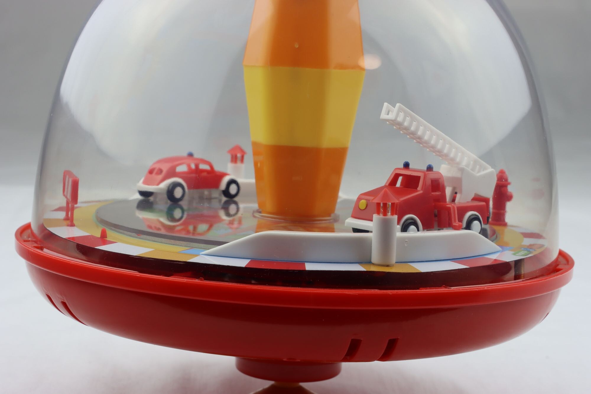 alldoro - Feuerwehr Panoramakreisel Ø19cm, mit Sound und Pumpfunktion