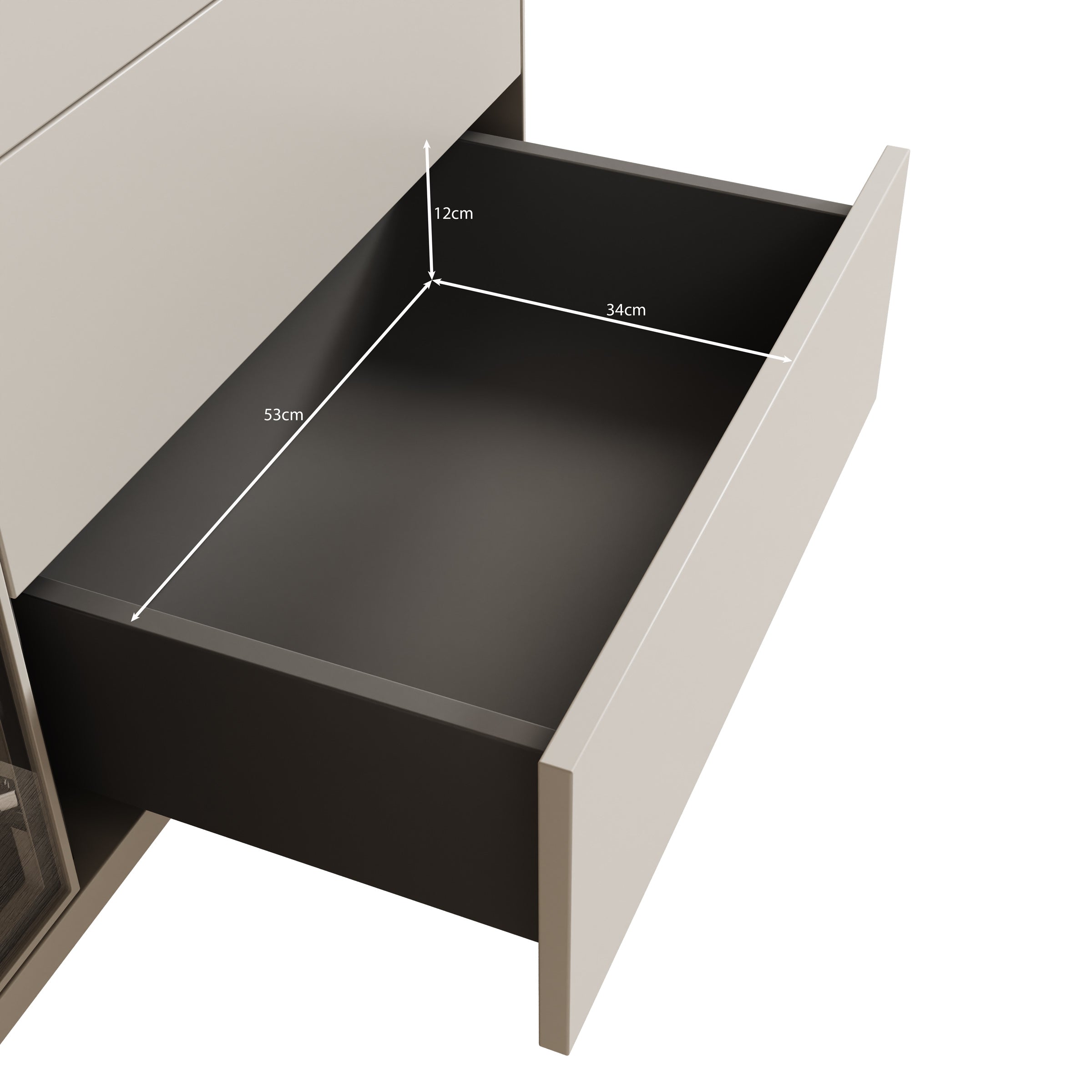 Estrella - Dressoir - Beige - 194x41x83 cm