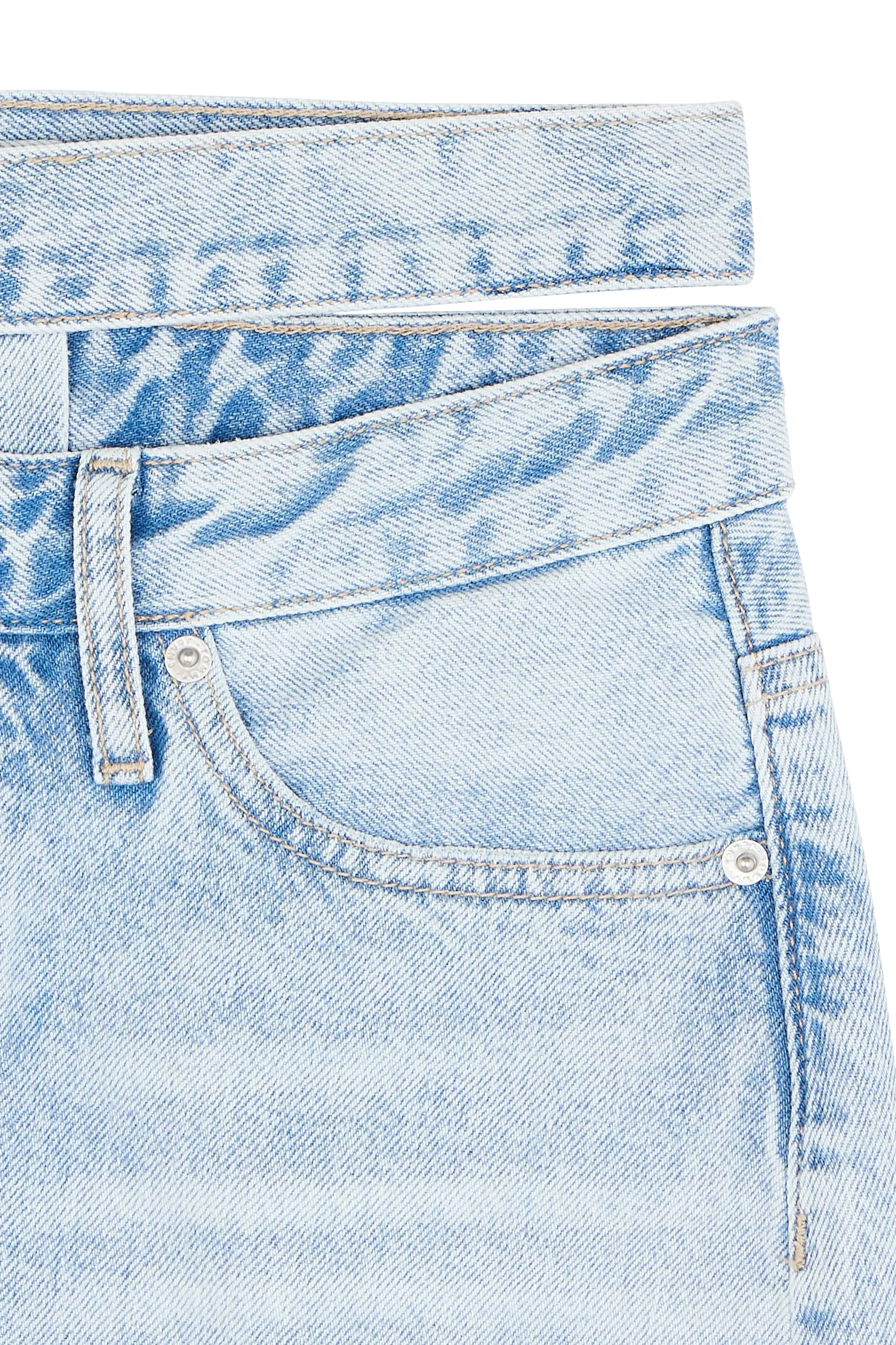 TOMMY JEANS Jupe MOM CUT OUT WB UH SK Bleu