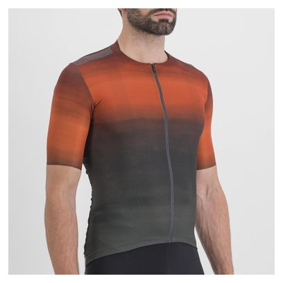 Maillot Manches Courtes Sportful Flow Supergiara Gris/Rouge
