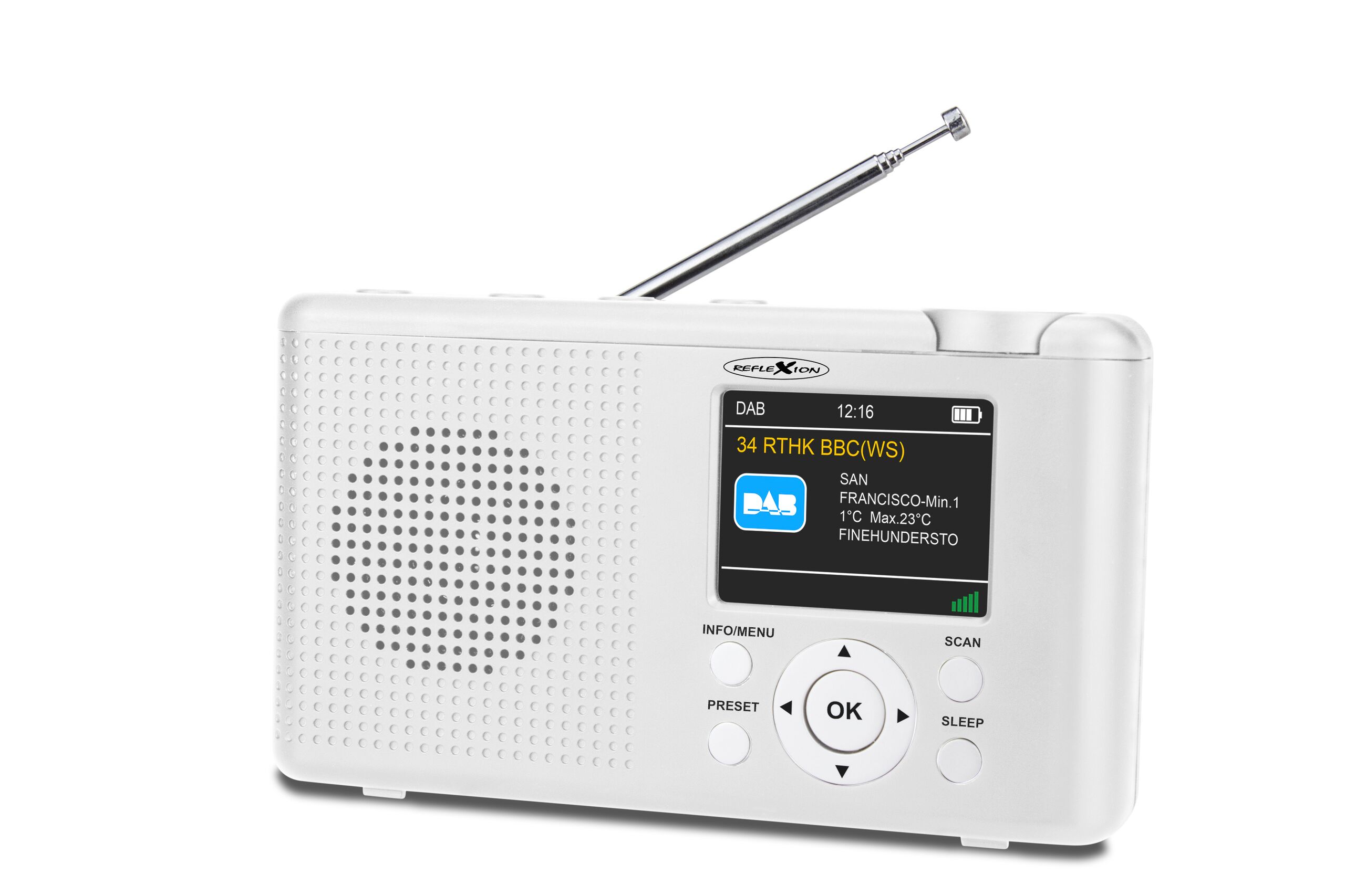 Reflexion TRA23 DAB radio met Bluetooth - White