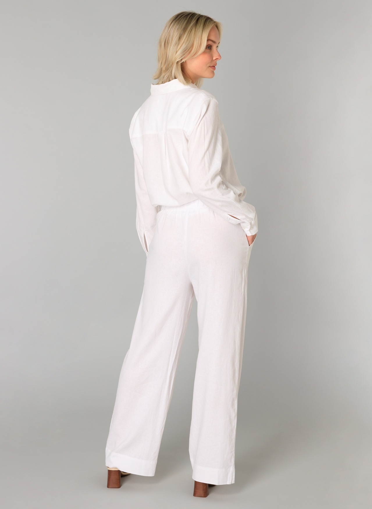 Base Level Leinenhose »Yul«  Sommerhose mit elastischem Bund
