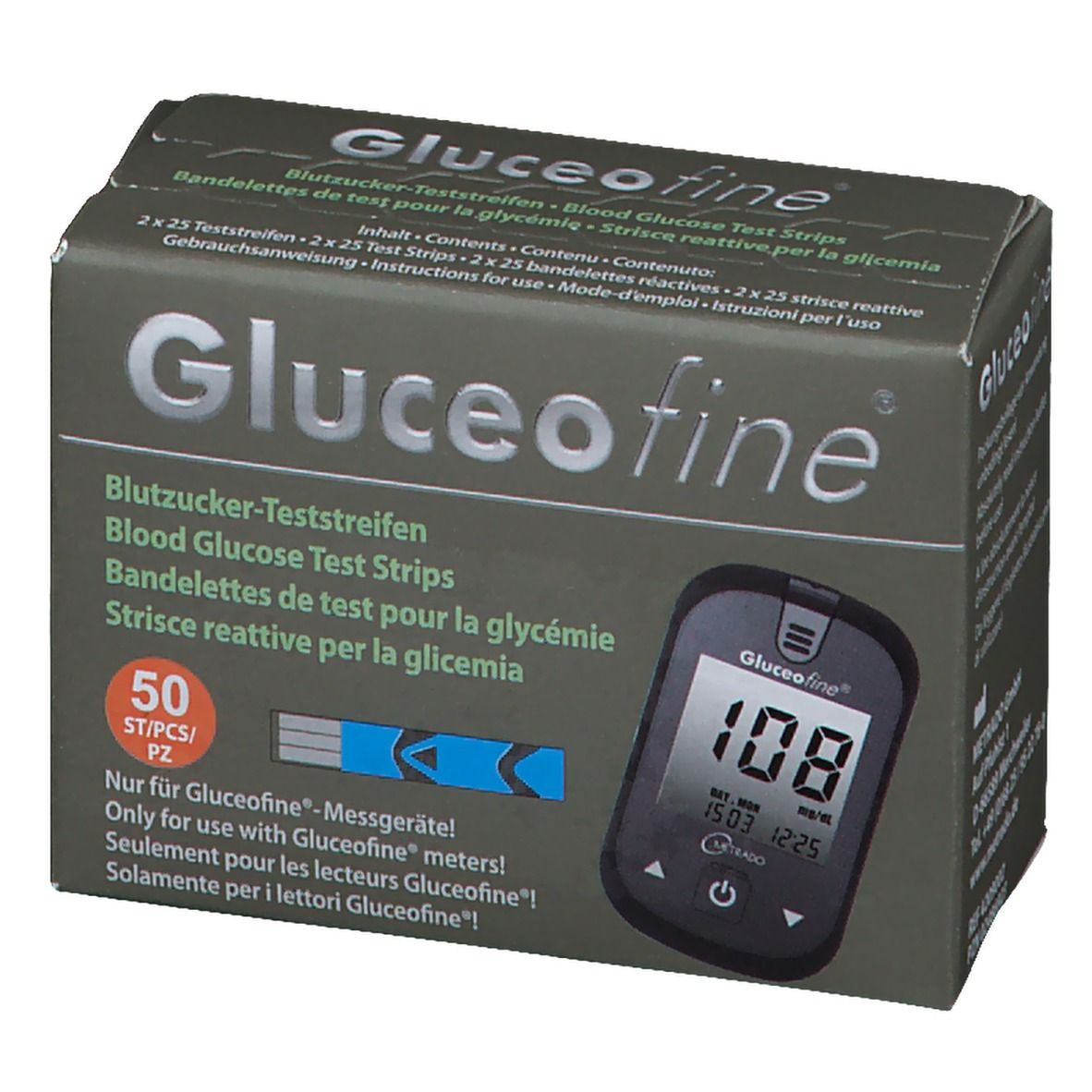 Gluceofine® Blutzucker-Teststreifen
