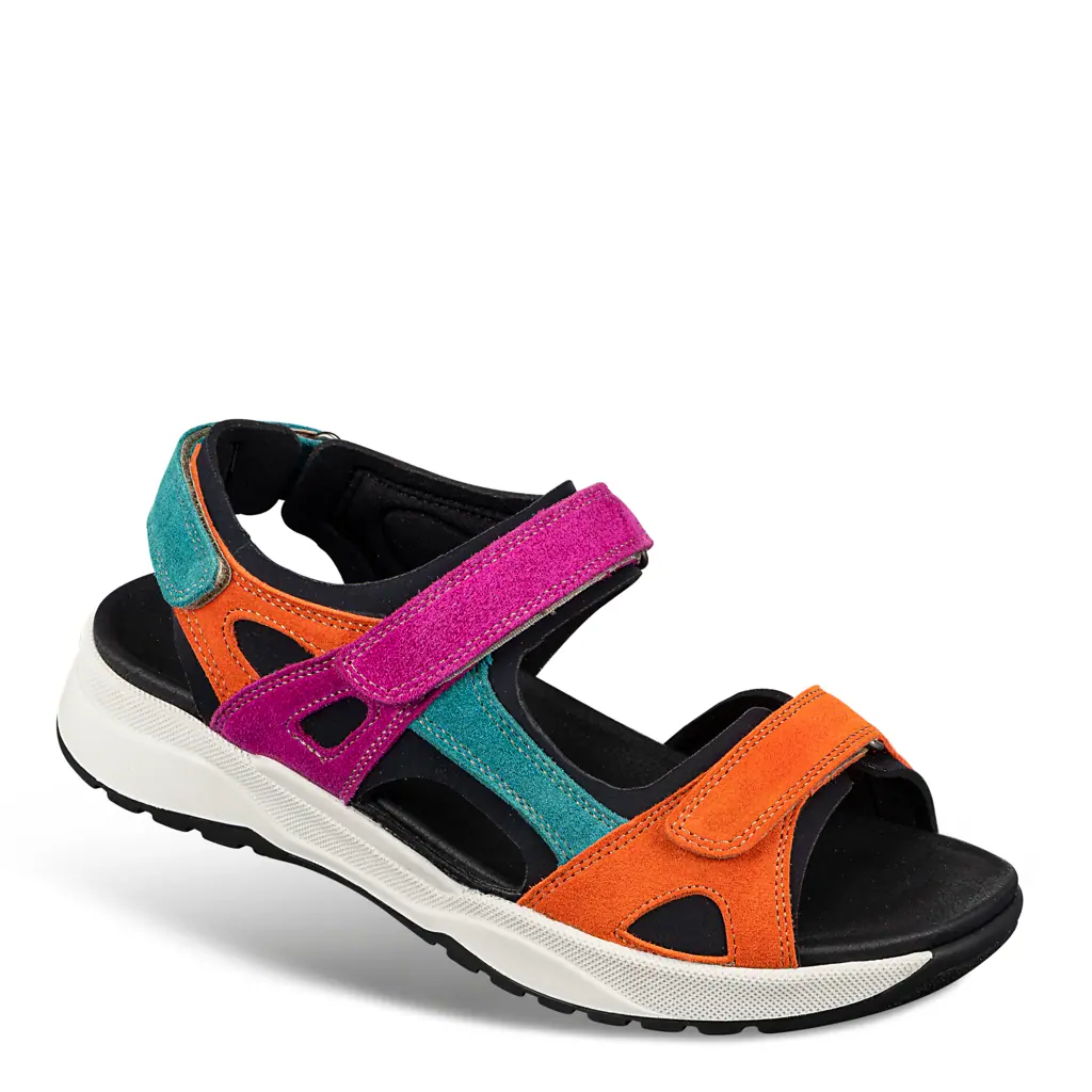 DAMEN - Sandale SAIA orange-türkis
