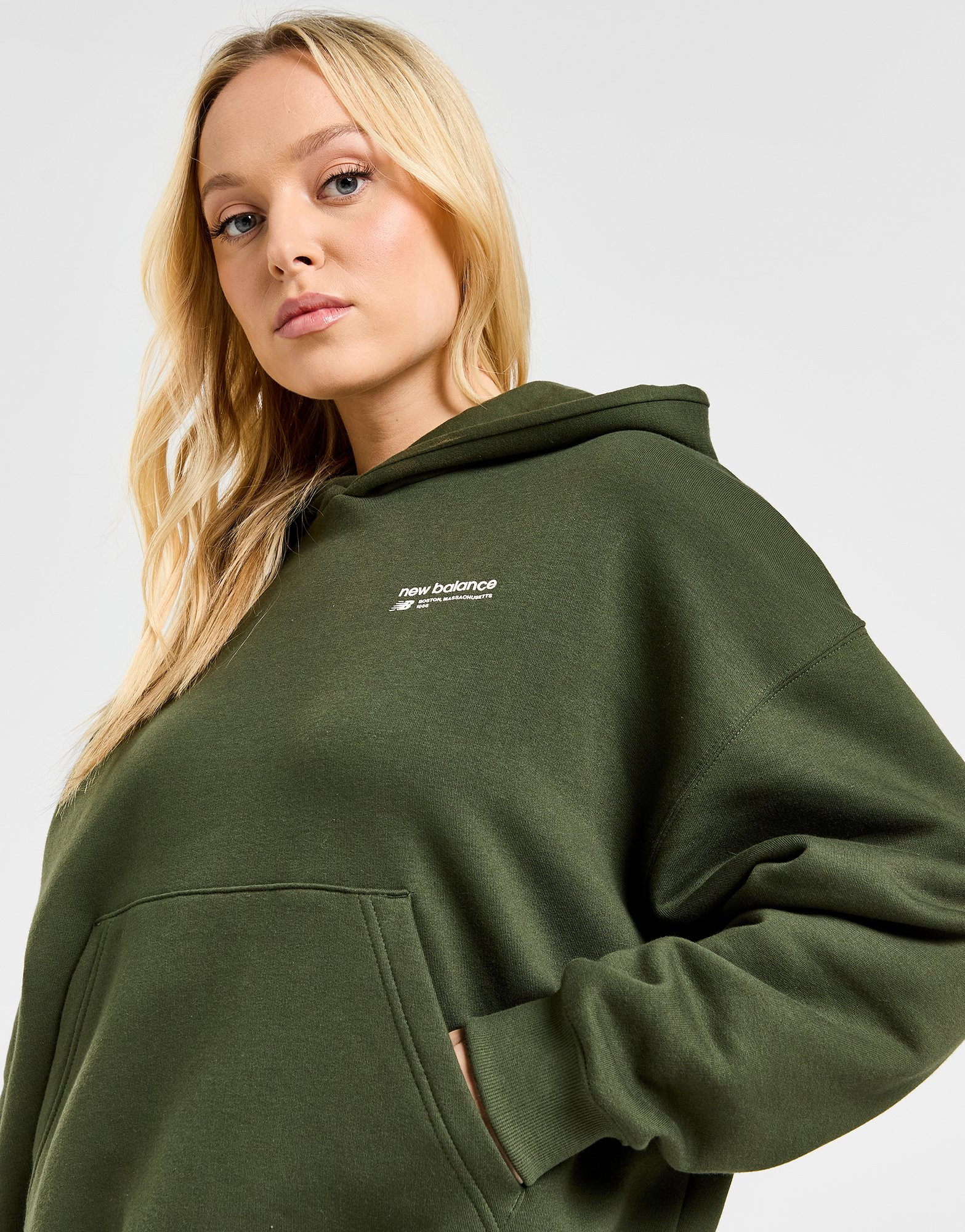 New Balance Sweat à Capuche Linear Femme