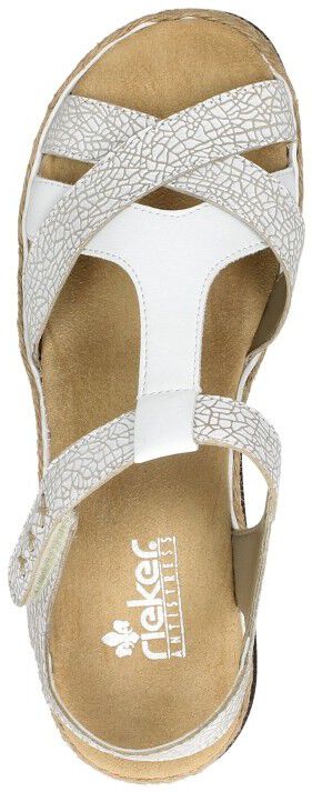 Rieker Sandalen Plat wit