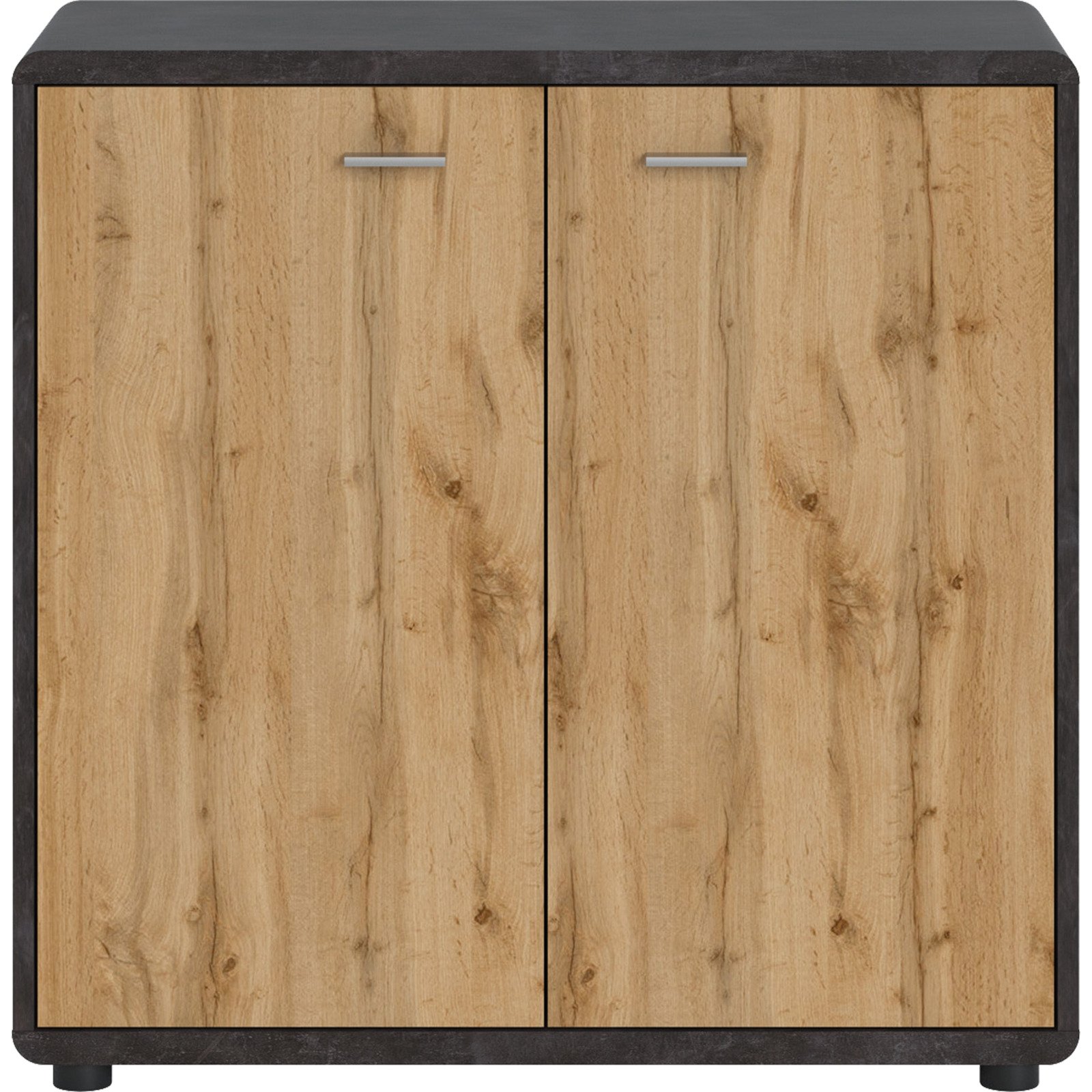 Kommode Trevi Dekor Beton-Optik dunkel Wotaneiche 89 x 87 x 40 cm