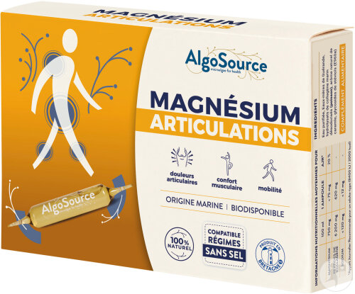 AlgoSource Magnésium Articulations Ampoules 1 Boîte