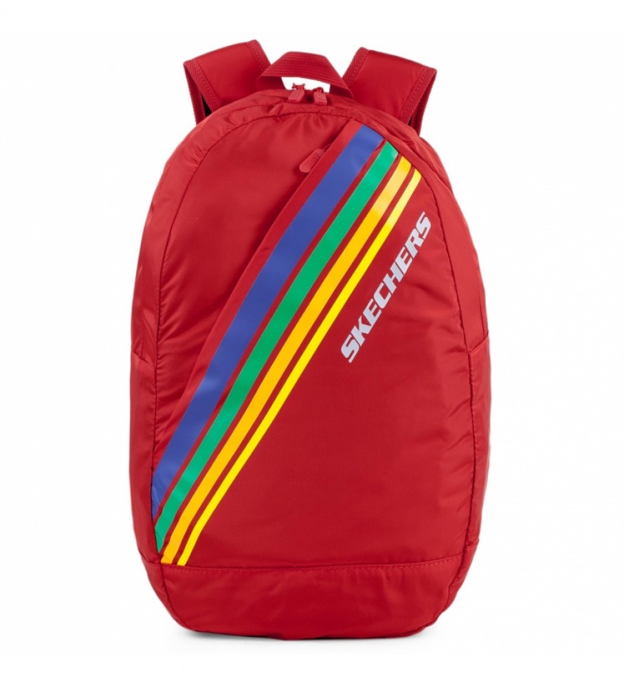 Mochila unissex Skechers com bolso interno para iPad/tablet, Ideal S912, vermelha - 48 x 31 x 18 cm -