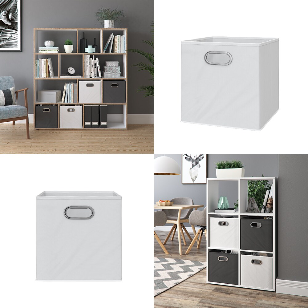 VICCO 4er Set Faltbox30x30 cm weiß Faltkiste Aufbewahrungsbox Regalbox Box