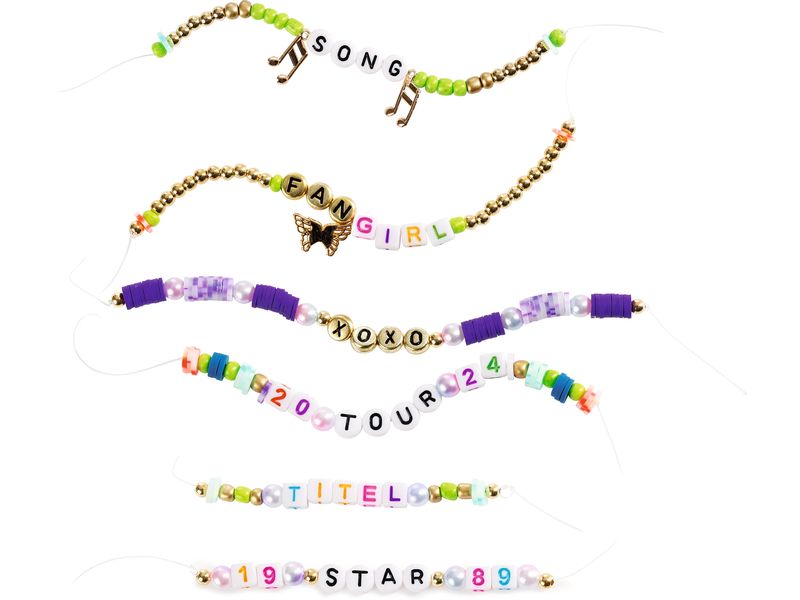 MAXXmee Bastelset für Armbänder 2400 Teile Kreativset mit farbenfrohen und einzigartigen Perlenschmuck