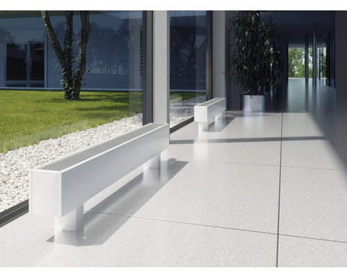 Vrijstaande convectorradiator KORALINE Optimal LKO H 250 x L 600 x D 130 mm wit incl. voeten