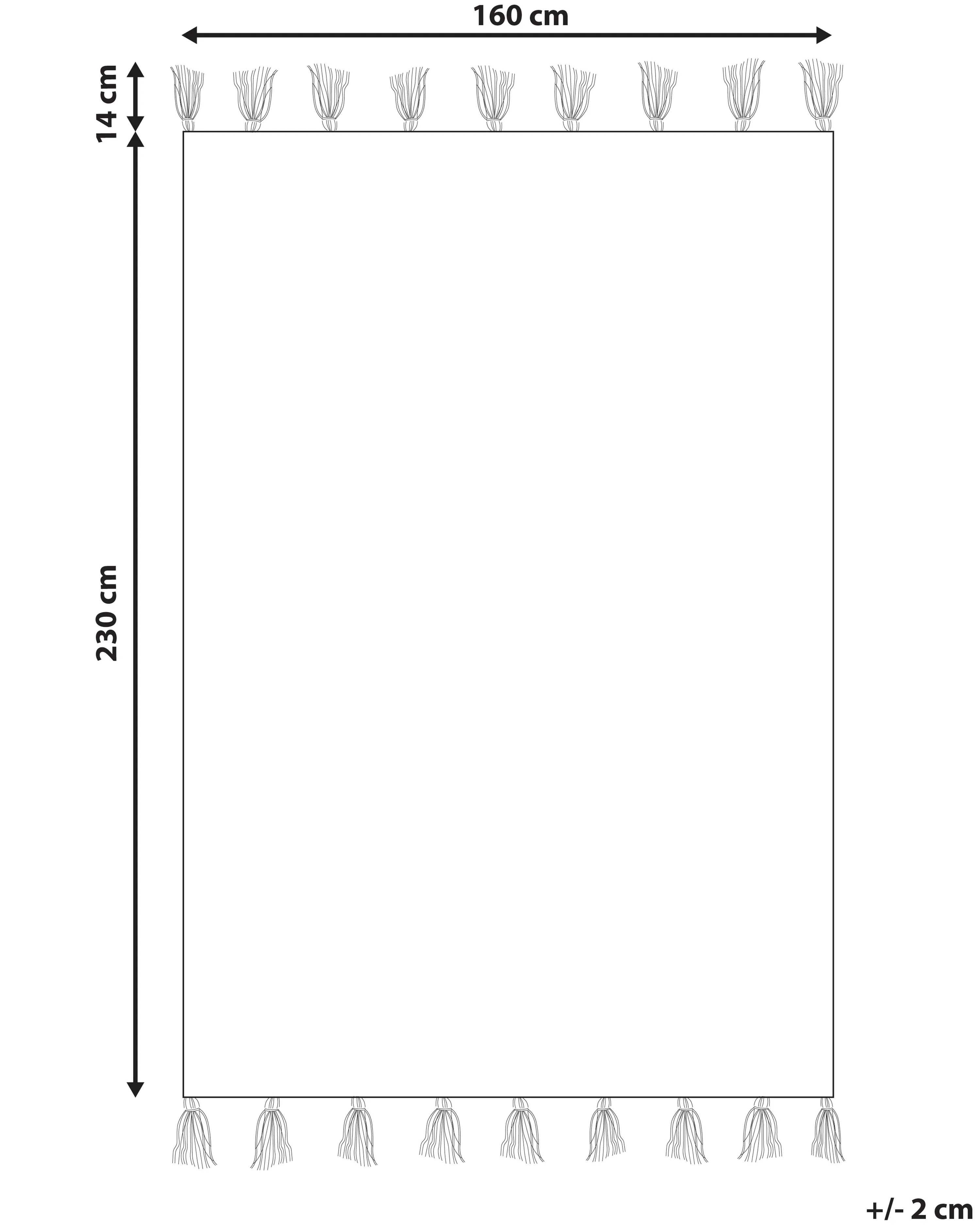 Kindervloerkleed CAVUS Wit 160 x 230 cm Katoen