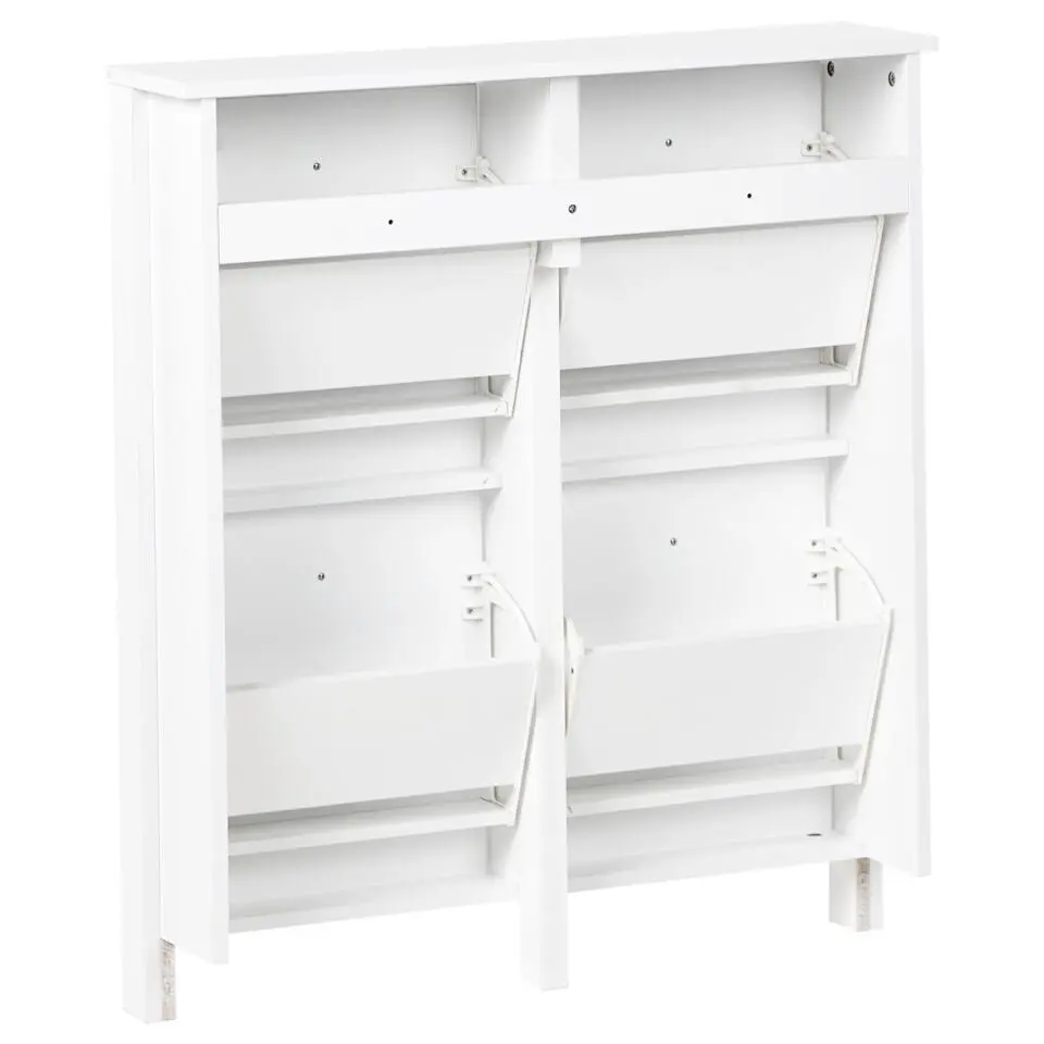 GIBSON - Schoenenkast 4 vakken - Wit - MDF