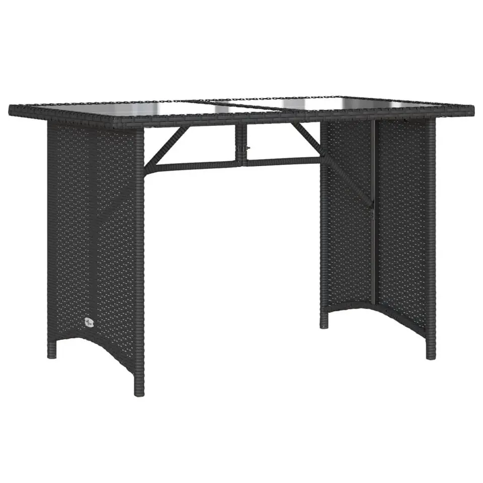 vidaXL - Tuinset - Zwart - Poly rattan