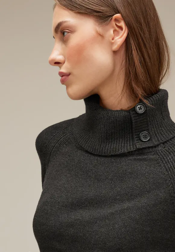 Pullover mit Rollkragen - anthracite melange