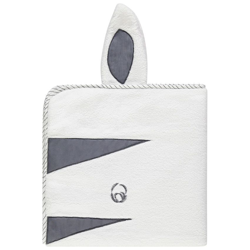 Couverture en popeline et sherpa motif zèbre - Gris