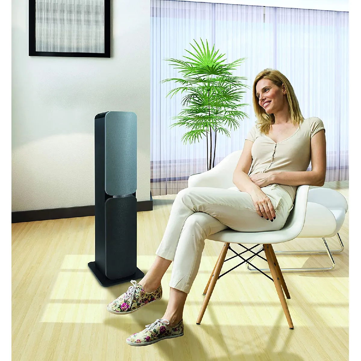 Metronic Enceinte Colonne 140W - Noir/Gris