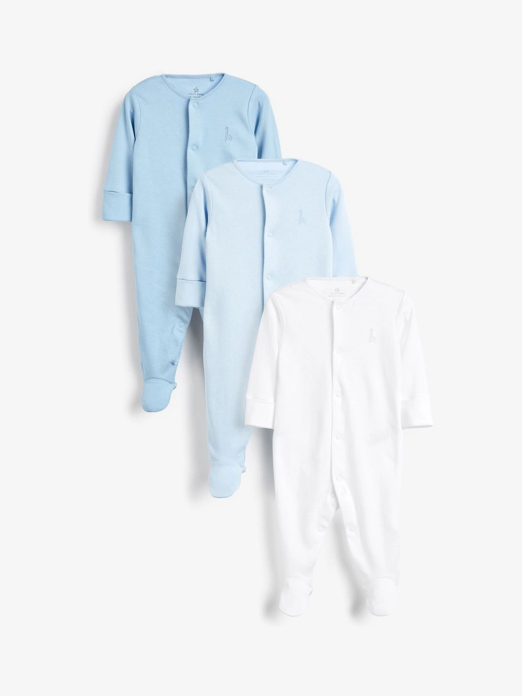 Blauw/wit - Babypyjama's (0-2 jr)