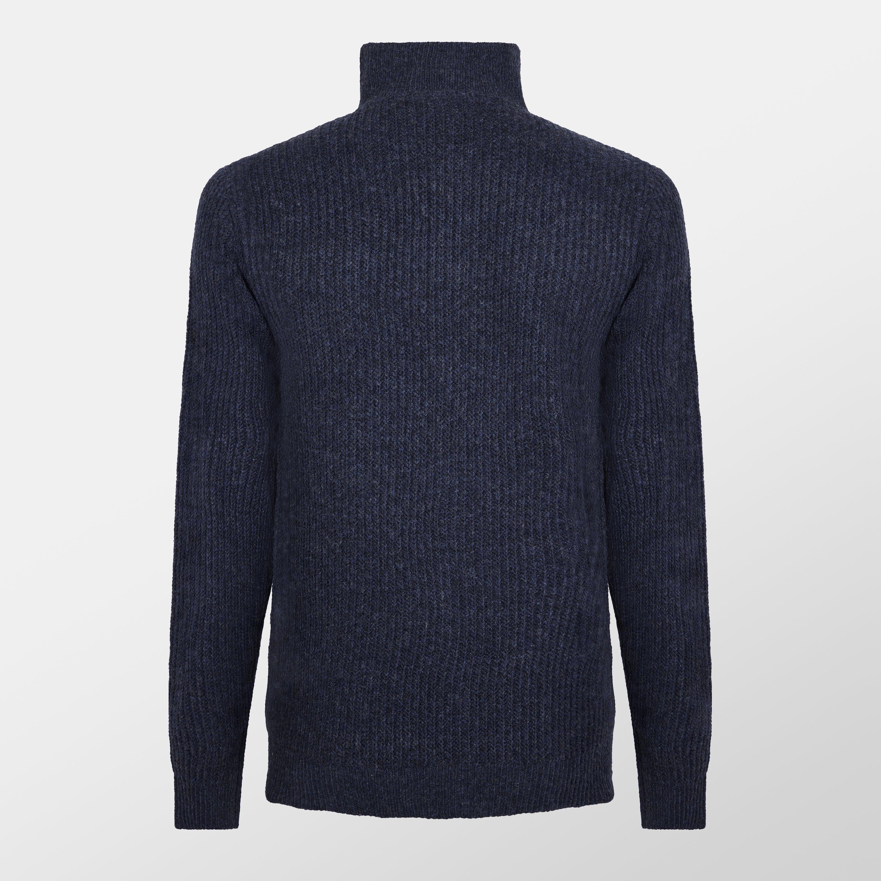 Threadbare Knitted Quarter Zip Jumper Mens