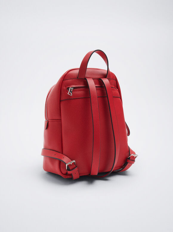 Mochila para uso diário com alça removível - Vermelha