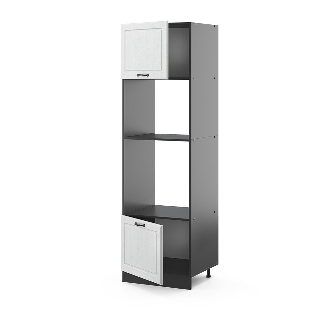 Vicco Mikrowellenumbauschrank 60 cm Anthrazit Küchenschrank Unterschrank Küchenzeile R-Line