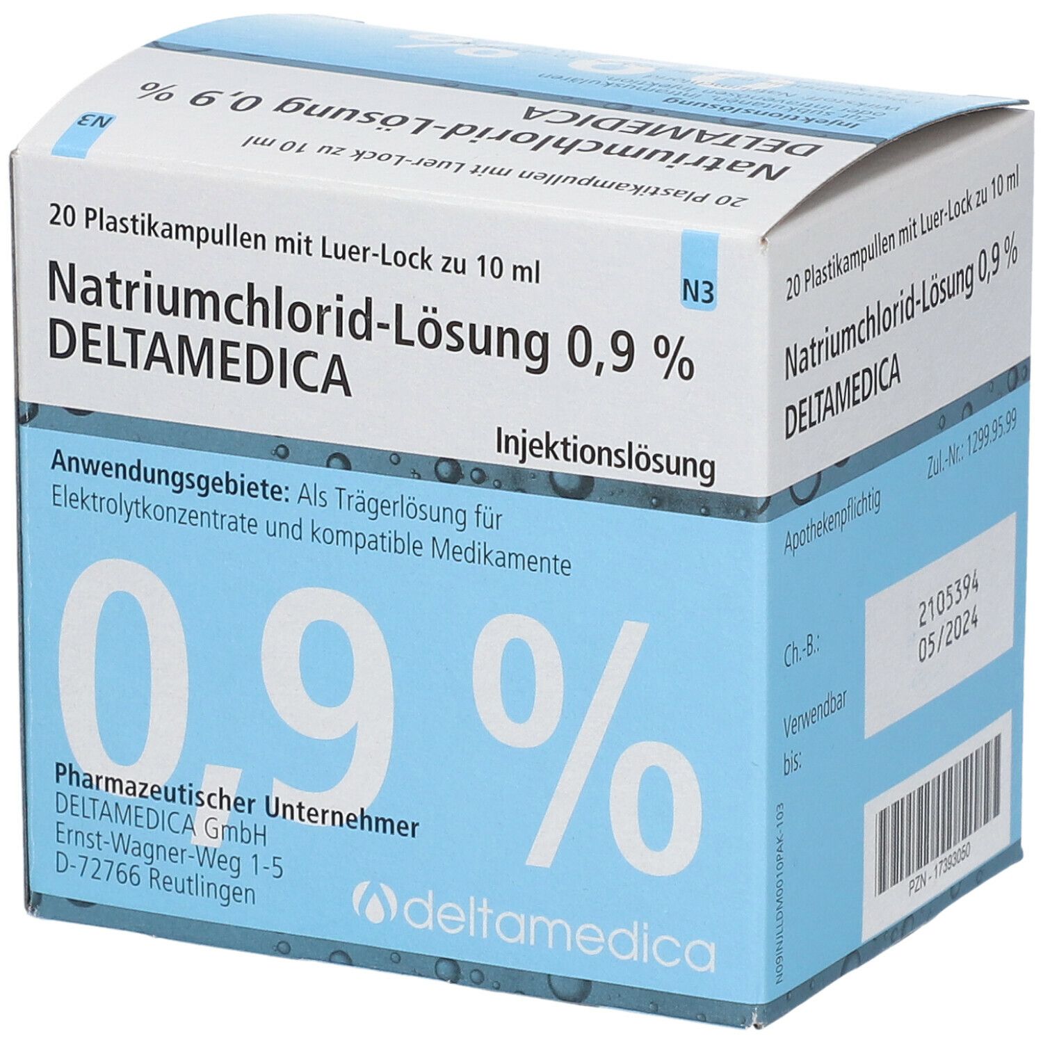 Natriumchlorid-Lösung 0,9 % DELTAMEDICA