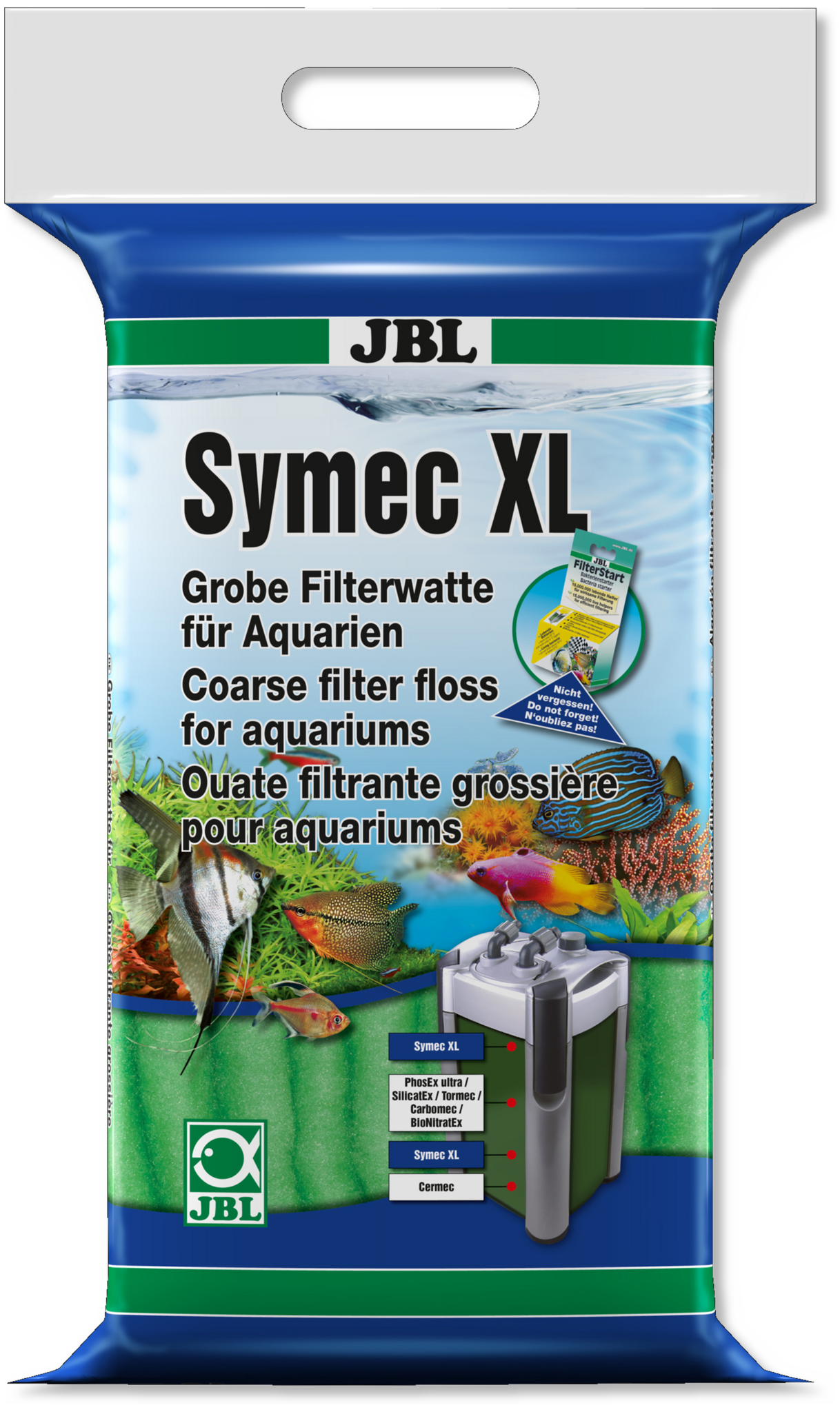 JBL Symec XL Filterwatten 250g Groen