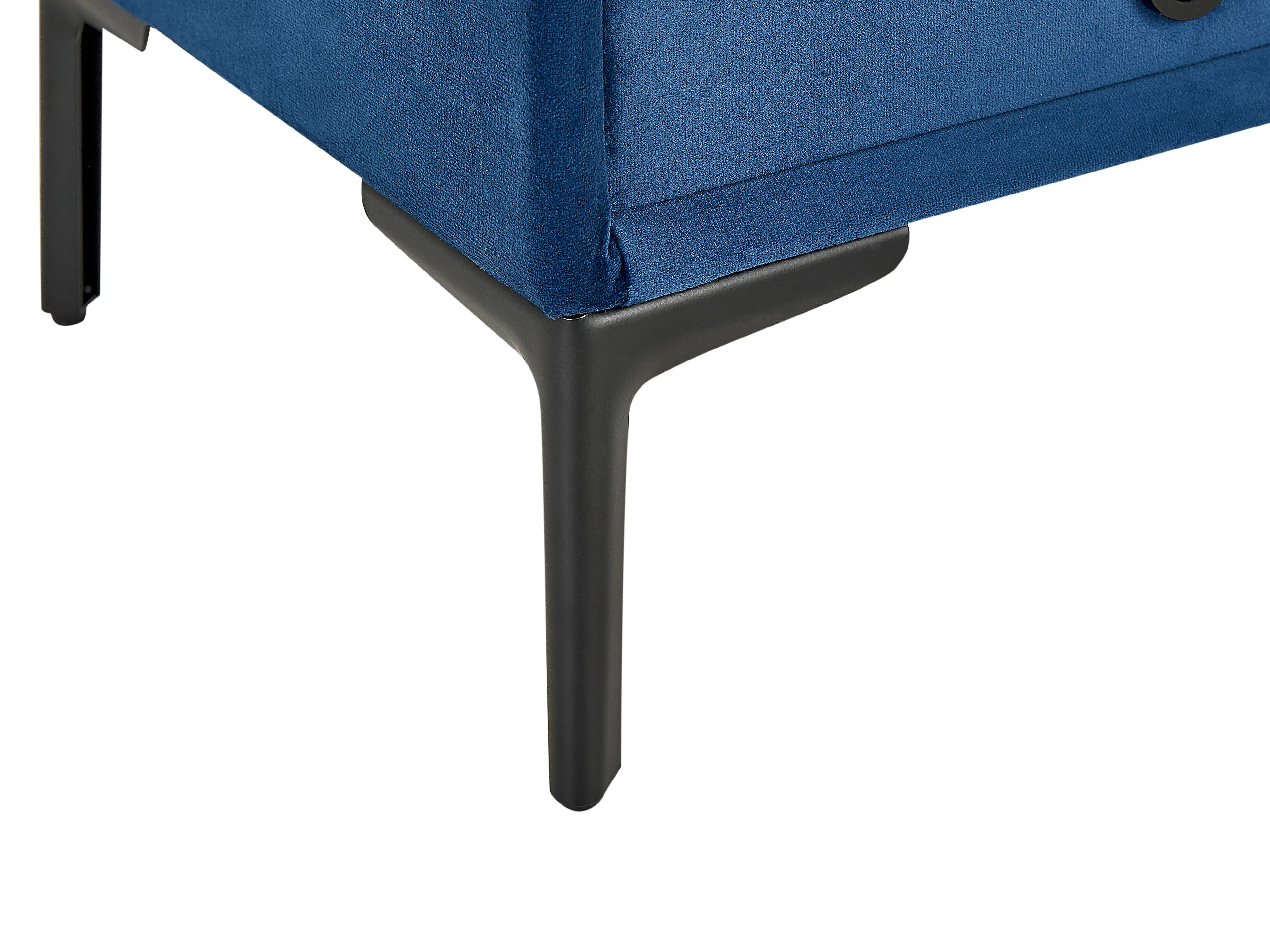 Slaapkamerset Fluweel SEZANNE 180 x 200 cm Marineblauw