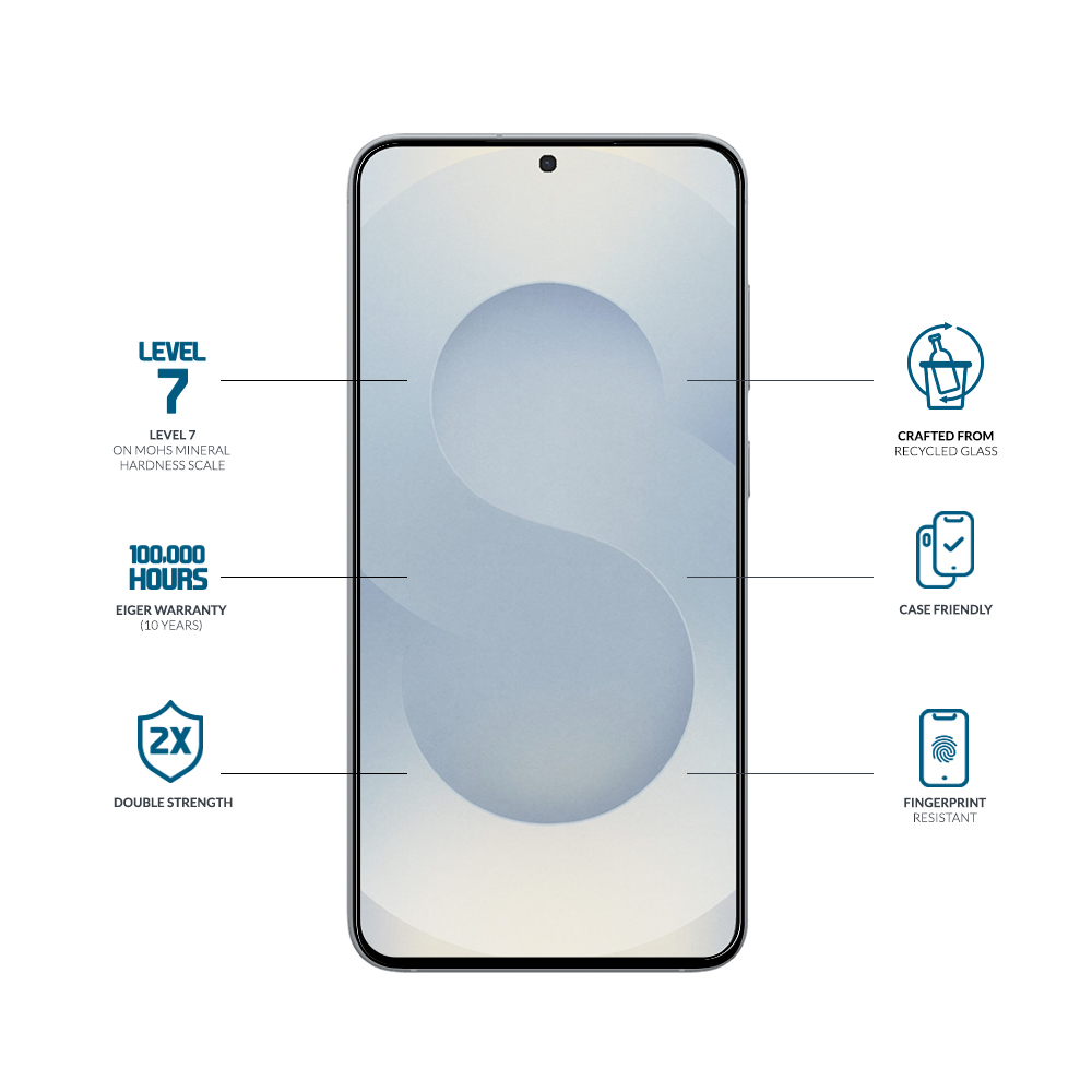 Samsung Galaxy S25 FE Mountain Glass Clear Edge Panzerglas 3D Displayschutz Case Friendly (EGSP01088)