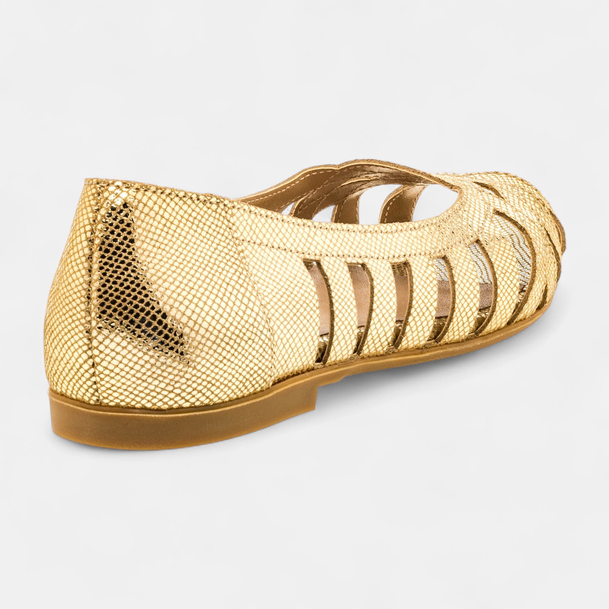 Ballerines Femme en cuir or