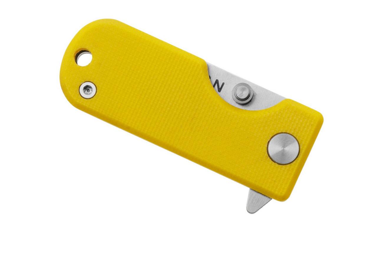 WESN Microblade SN01-6, D2, Mustard G10, Titanium, zakmes