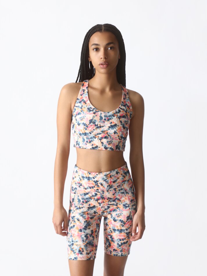 Conjunto de 3 tops esportivos - Tamanho Médio Laranja