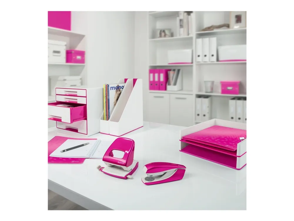 Ringordner Leitz WOW PP 2RR/25mm pink - (10 stk.)
