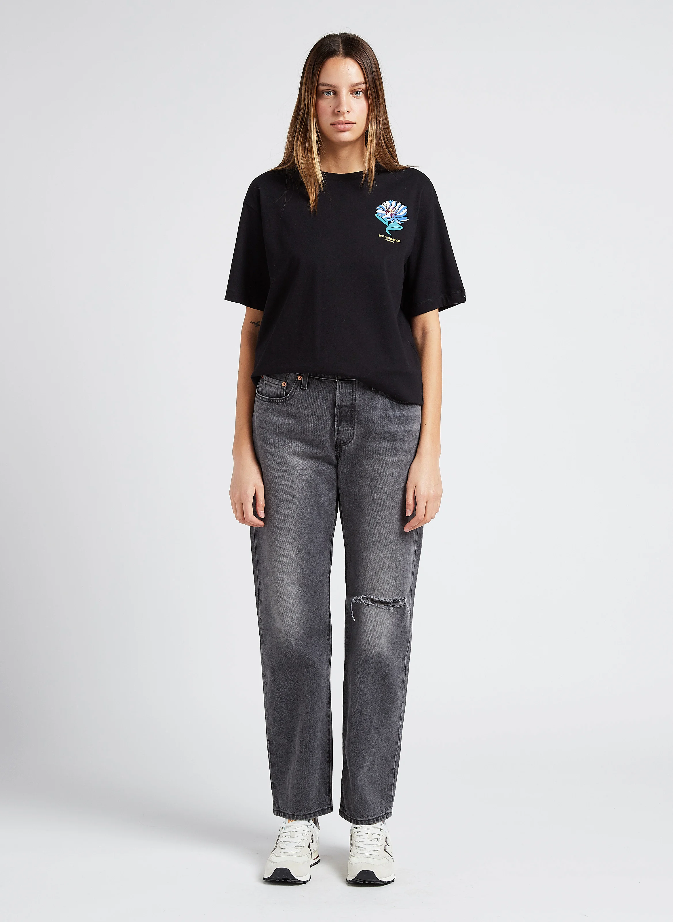 501 90S - Jean coupe ample taille mi-haute| Noir
