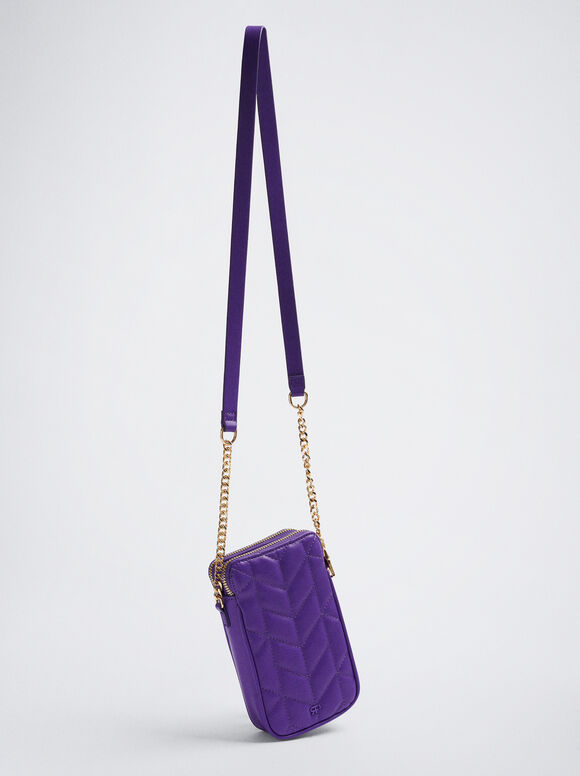 Bolsa Movil Padded Con Cadena - Violeta