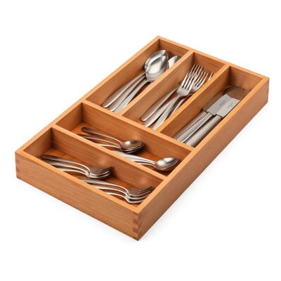 Besteckeinsatz Buchenholz, Schmal
