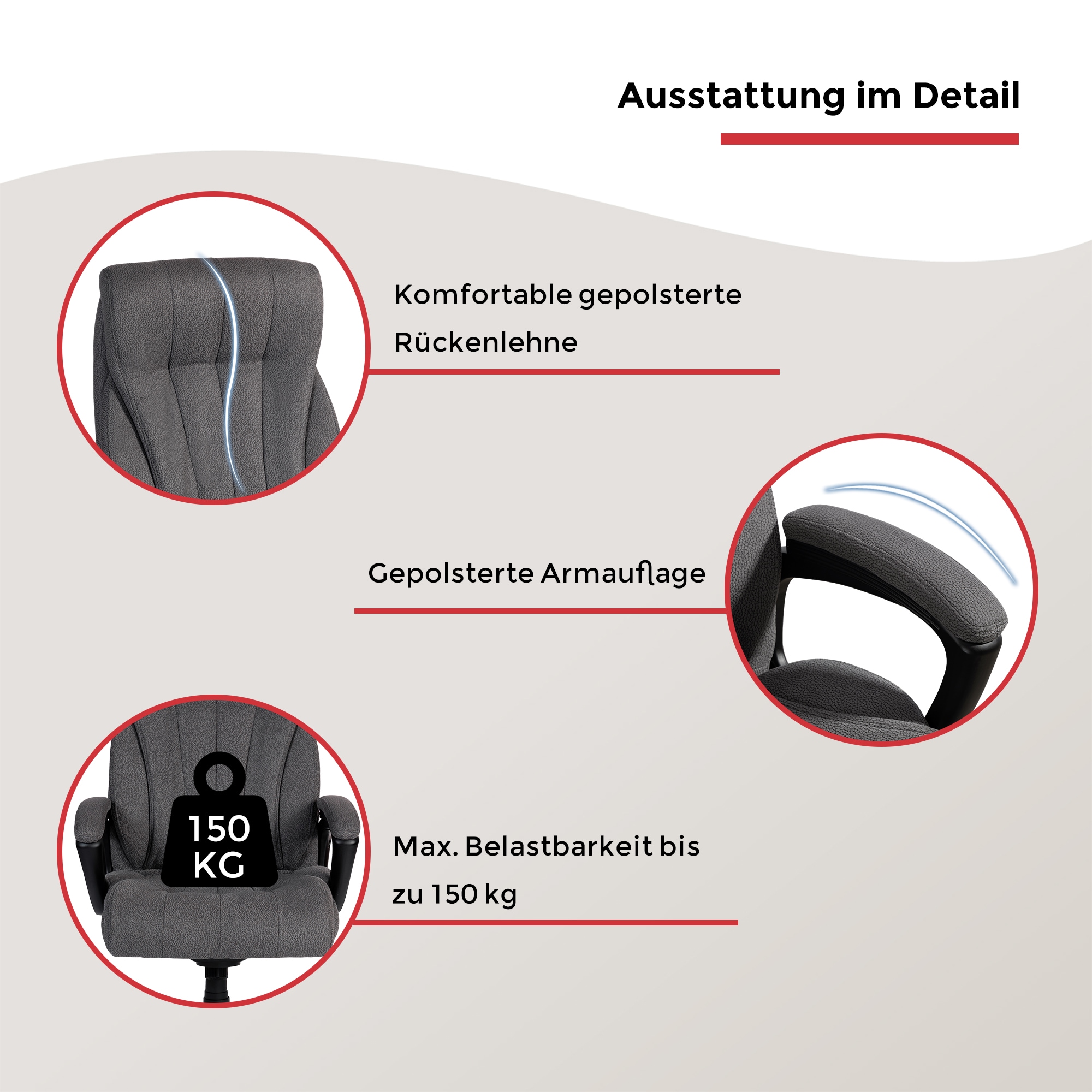 Duo Collection Chefsessel »John XXL« () mit gepolsterten Armlehnen
