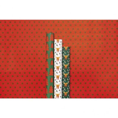 Clairefontaine Excellia Christmas - Papier cadeau - 70 cm x 2 m - flocons - différents modèles disponibles