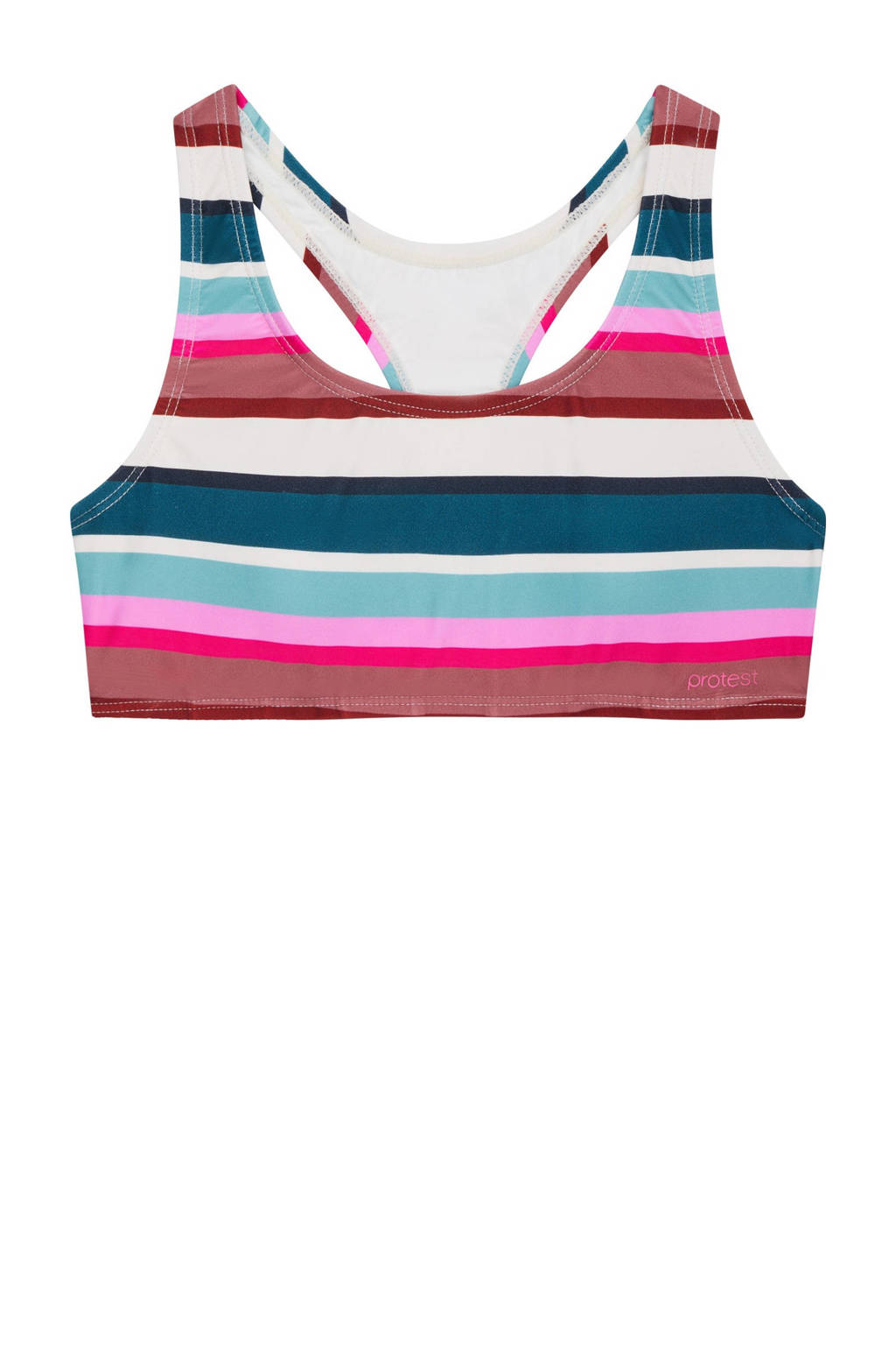 crop bikini PRTLAXMI JR roze/wit/blauw